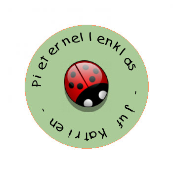 Sticker Met Tekst Logo